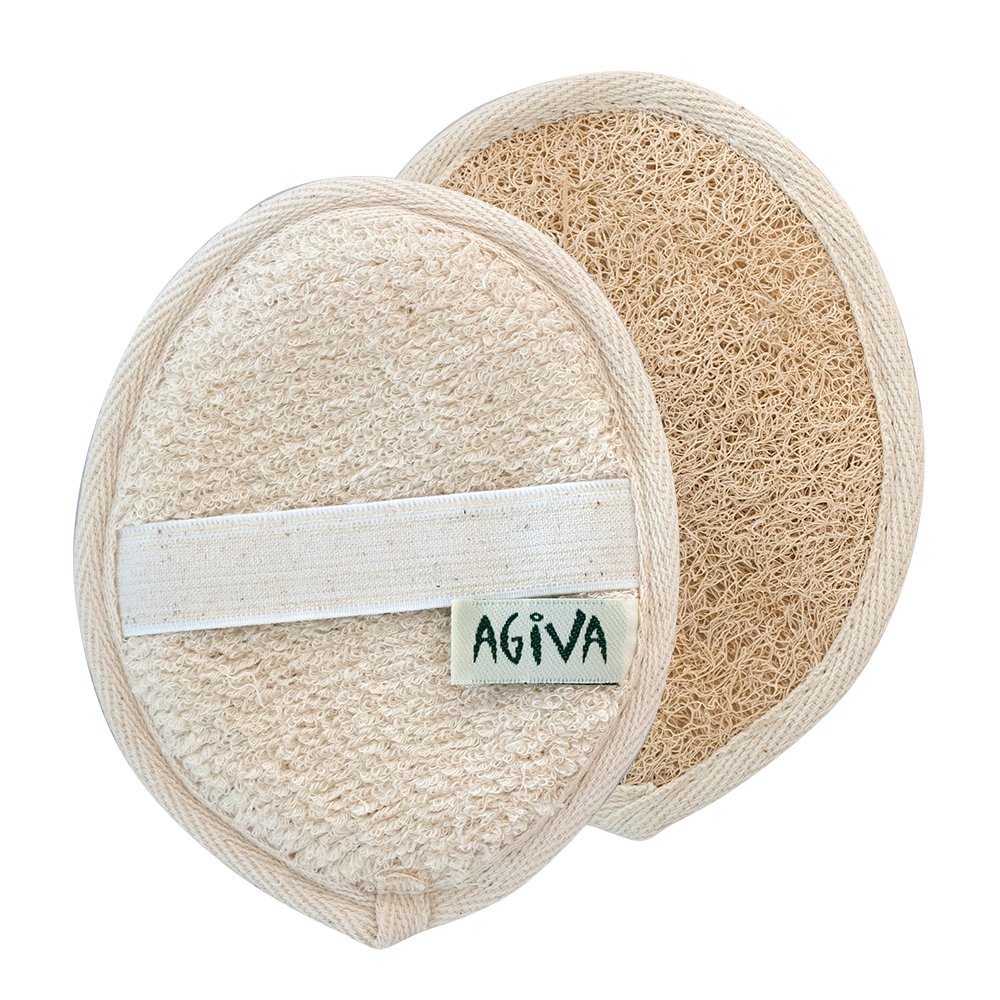 Agiva Massage гъба за баня люфа за лице и тяло