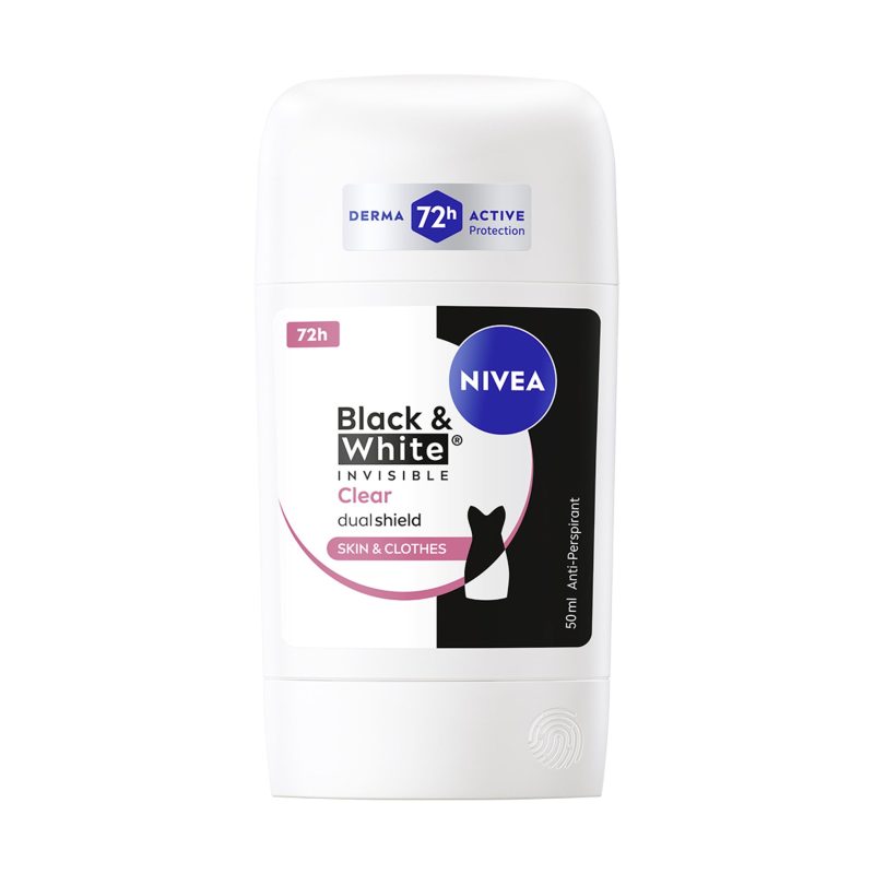 NIVEA стик 50 мл дамски Invisible B&W Clear