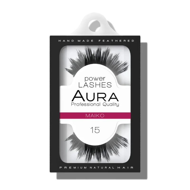 Аура Power Lashes False Eyelashes 15 Maiko 1pc