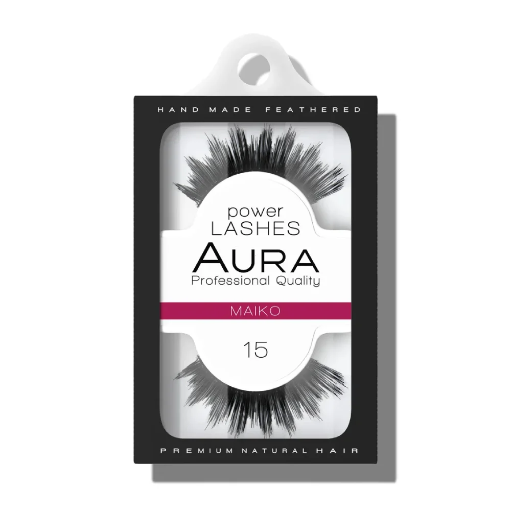 Аура Power Lashes False Eyelashes 15 Maiko 1pc