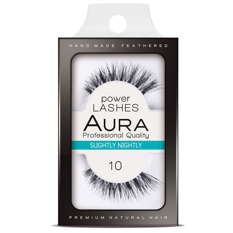 Аура Power Lashes False Eyelashes 10 Slightly Nightly 1pc