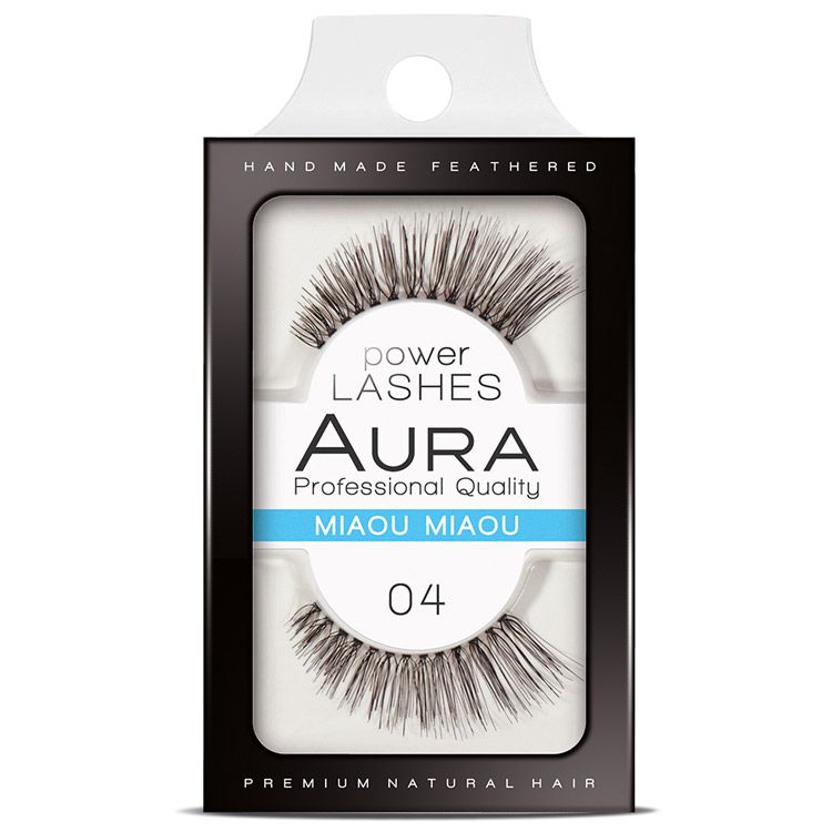 Аура Power Lashes False Eyelashes 04 Miaou Miaou