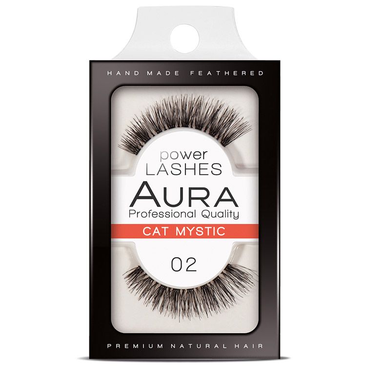 Аура Power Lashes False Eyelashes 02 Cat Mystic