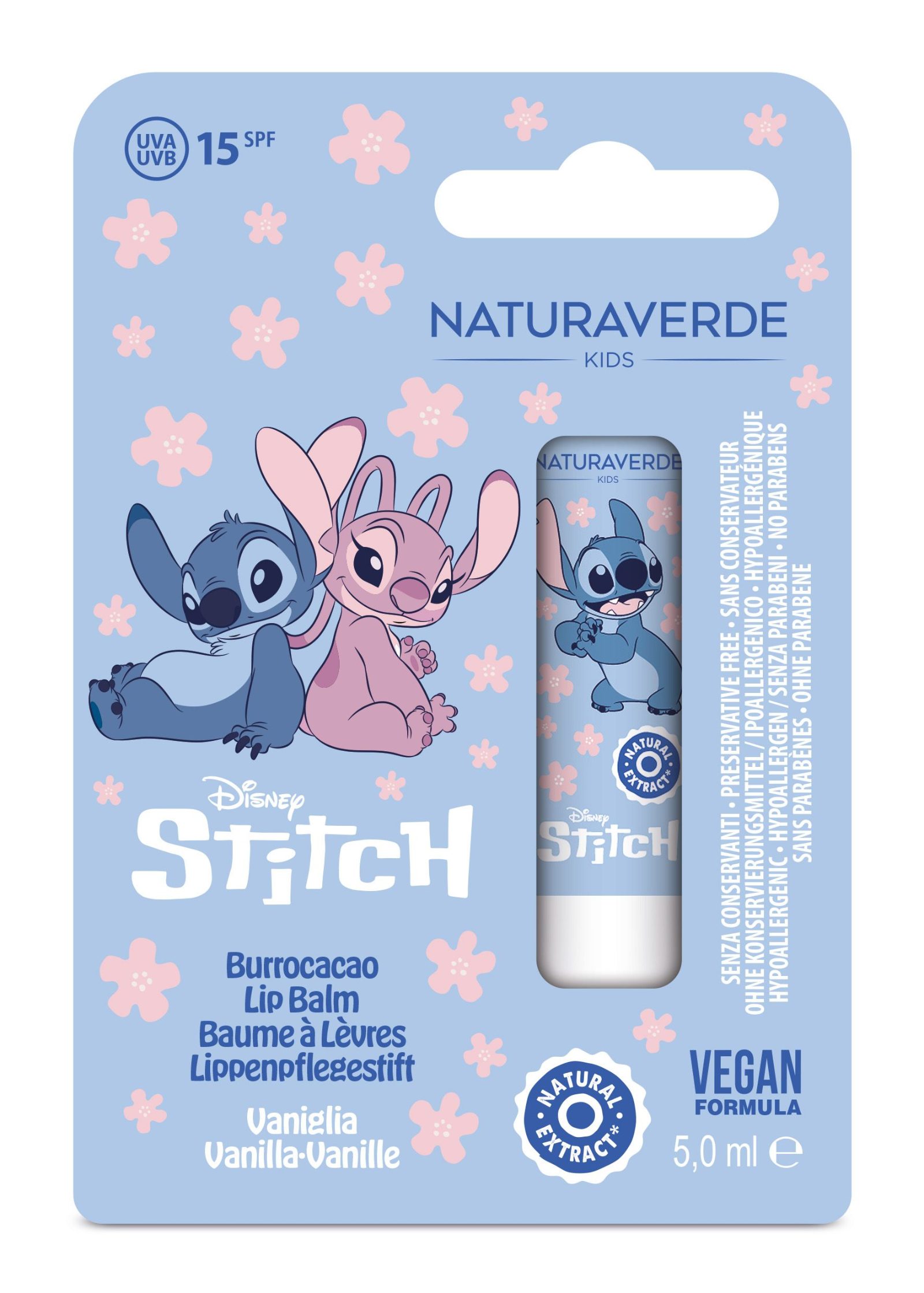 Натураверде Disney Stitch Vanilla Lip Balm SPF15 5 мл