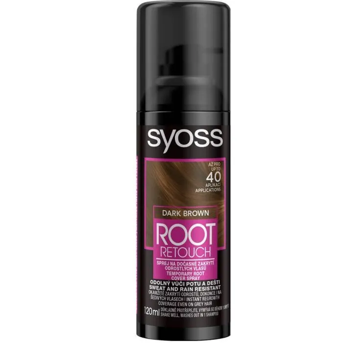 Syoss Root Retoucher спрей за корени, тъмно кафяв