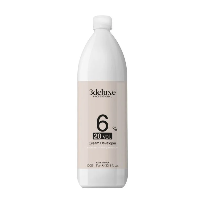 3Deluxe Professional Cream Oxidant Developer 20 Vol, 1000ml