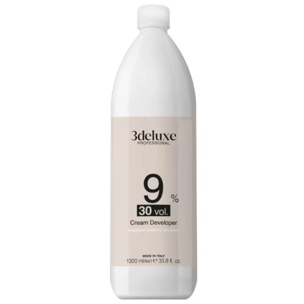 3Deluxe Professional Cream Oxidant Developer 30 Vol, 1000ml