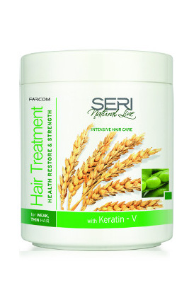 Фарком Seri Natural Line кератин-V маска за коса 1000 мл