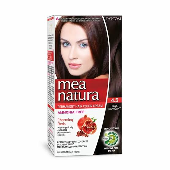 Farcom Mea Natura боя за коса без амоняк №4.5 Тъмен махагон