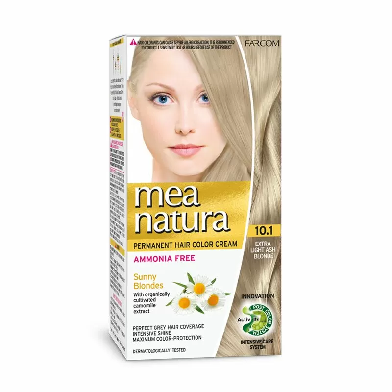 Farcom Mea Natura боя за коса без амоняк №10.1 Изсветлено рус пепелен
