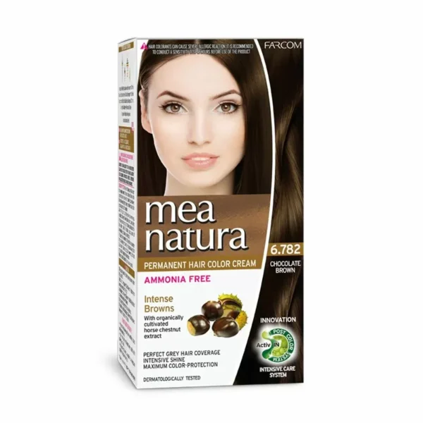 Farcom Mea Natura боя за коса без амоняк №6.782 Кафяво шоколадово