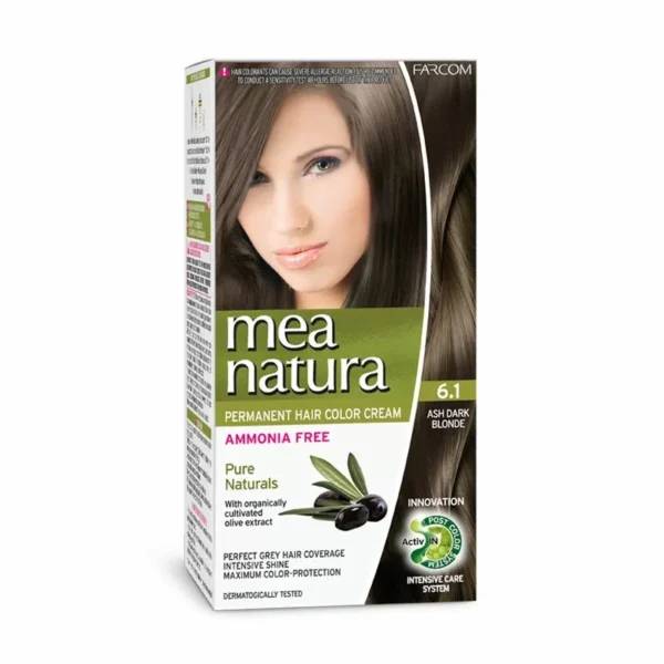 Farcom Mea Natura боя за коса без амоняк №6.1 Тъмно рус пепелен