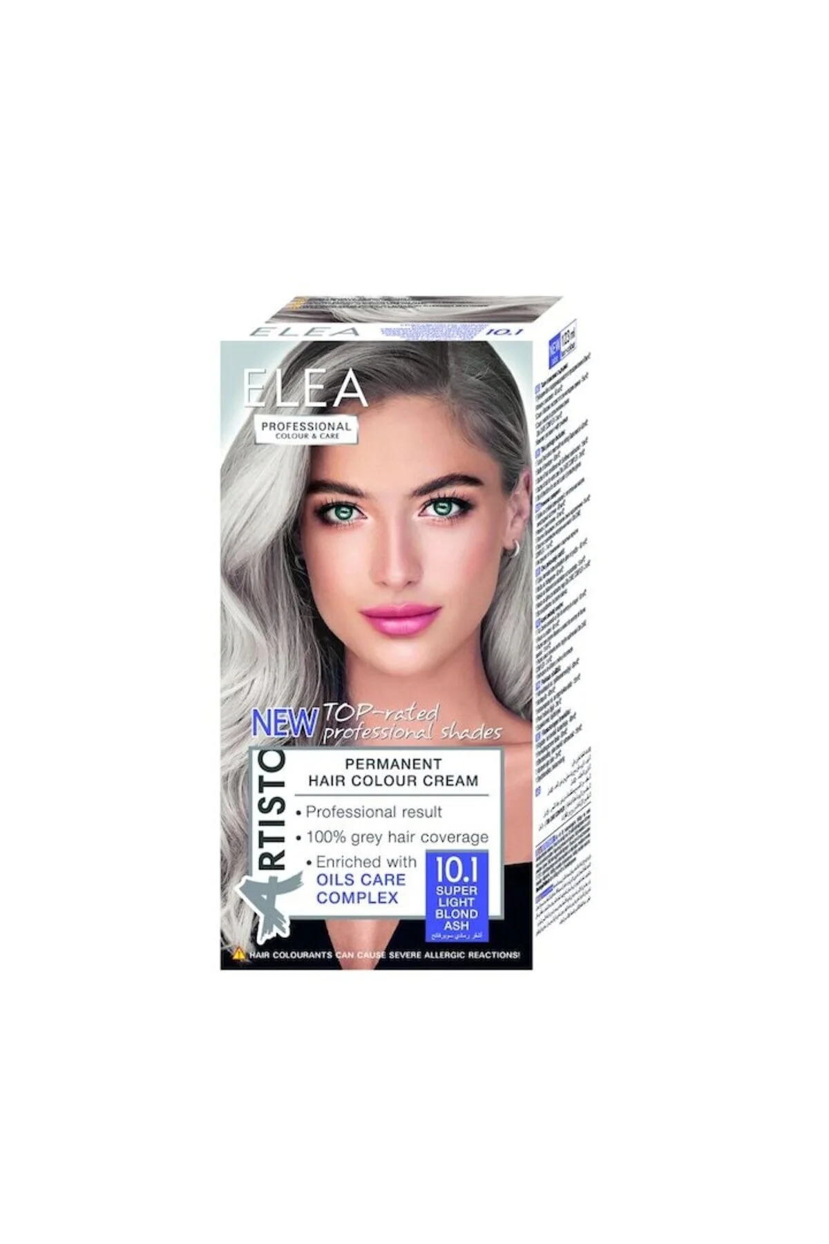 Elea Permanent Cream Hair Colour 10.1 Super Light Blond Ash, 123ml