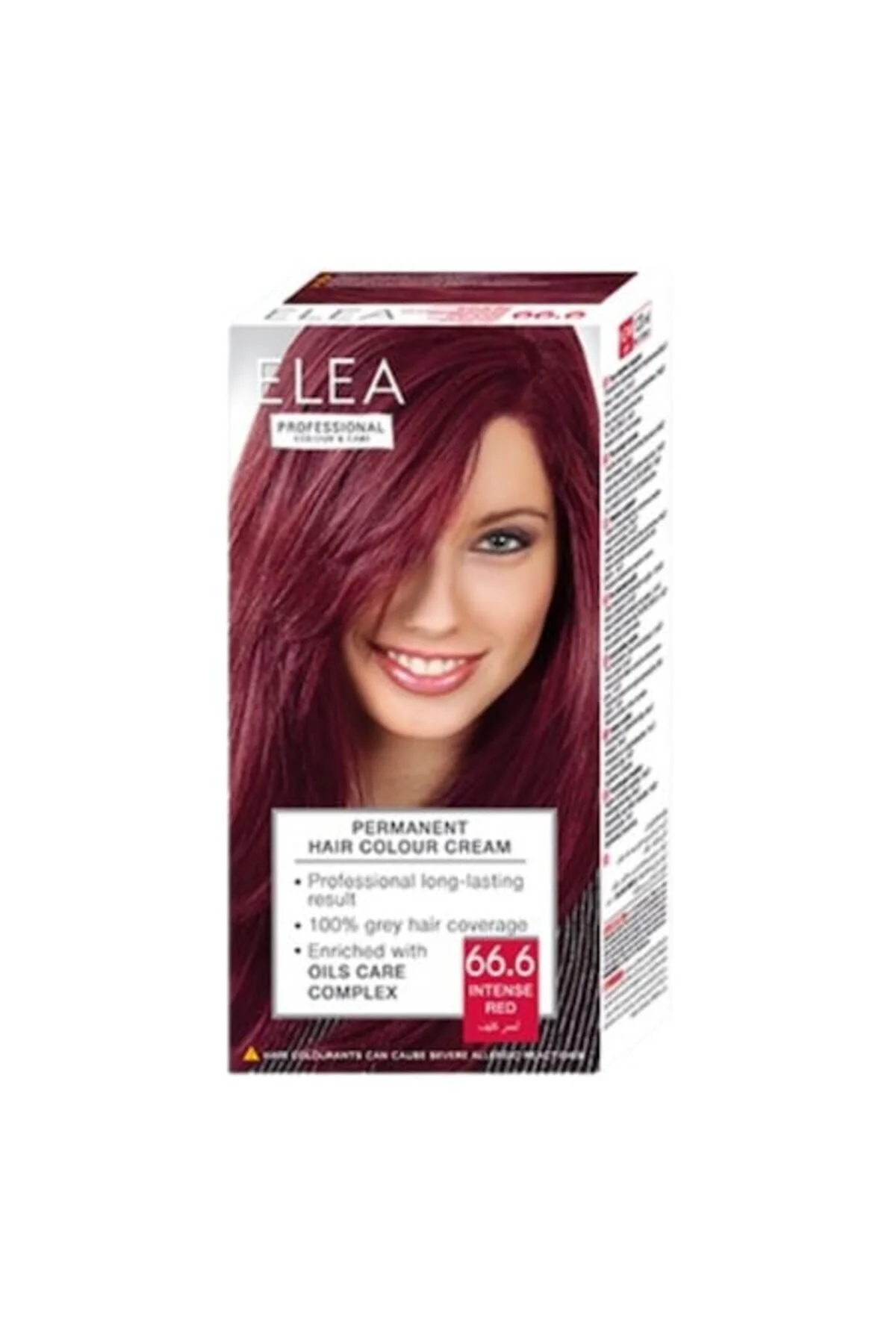 Elea Permanent Cream Hair Colour 66.6 Intense Red, 123ml