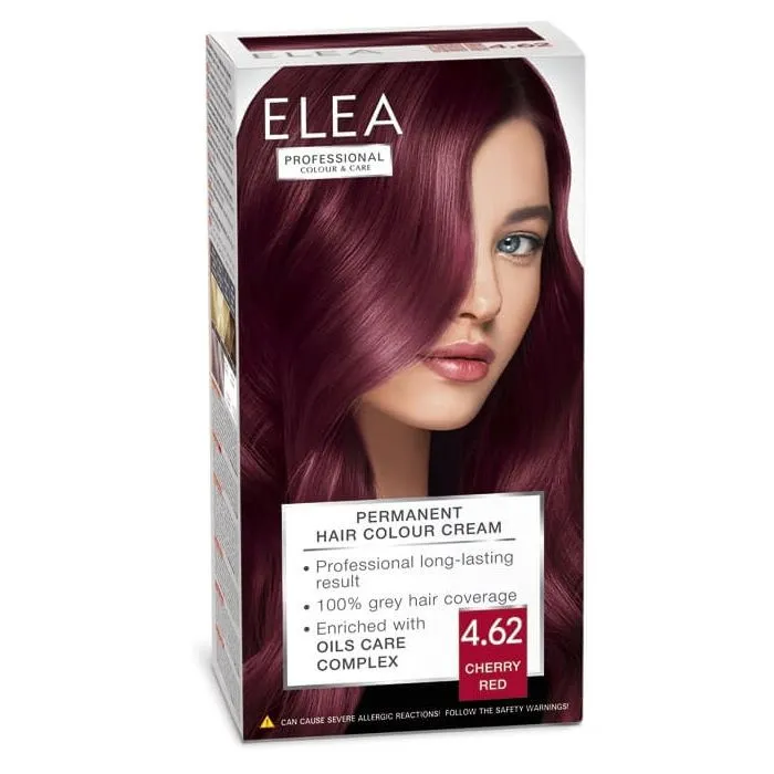 Elea Permanent Cream Hair Colour 4.62 Cherry Red, 123ml