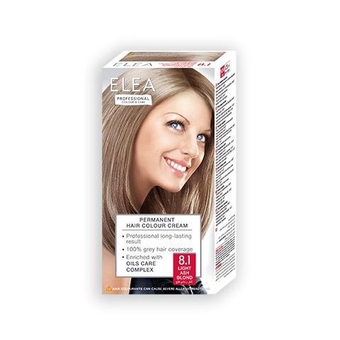 Elea Permanent Cream Hair Colour 8.1 Light Ash Blond, 123ml