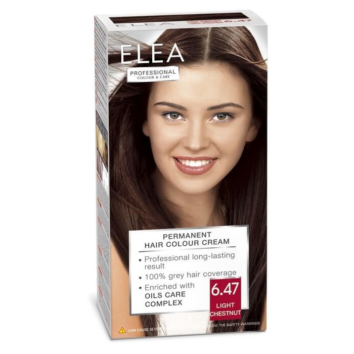Elea Permanent Cream Hair Colour 6.47 Light Chestnut, 123ml