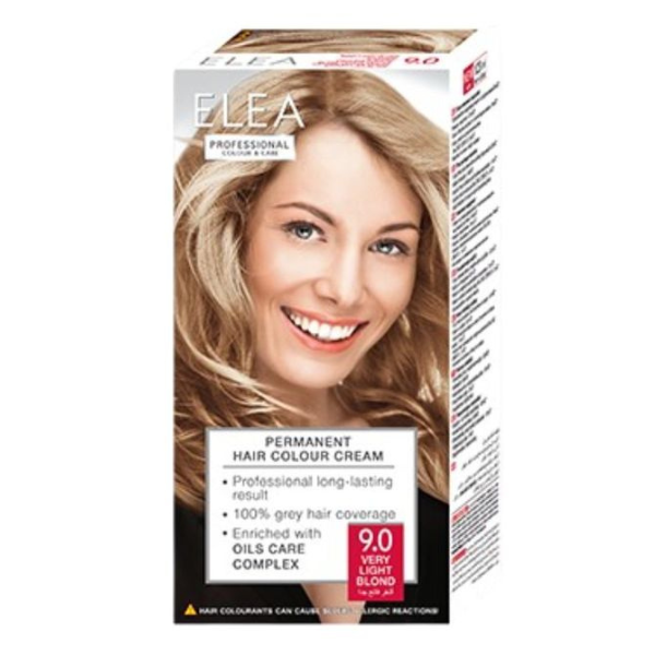 Elea Permanent Cream Hair Colour 9.0 Very Light Blond, 123ml