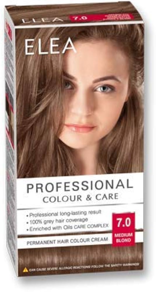Elea Permanent Cream Hair Colour 7.0 Medium Blond, 123ml