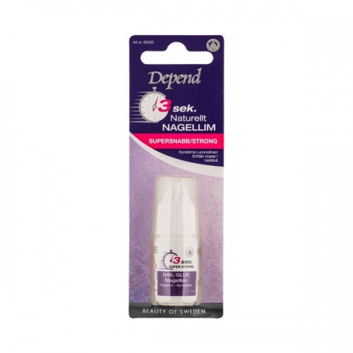 DEPEND 80000 3 sec. Nail Glue Natural Лепило за Изкуствени нокти и връхчета